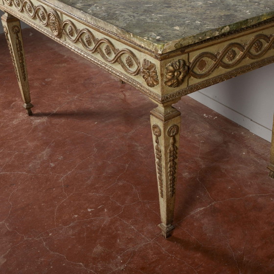Louis XIV Lacquered Wood Console Writing Desk, 17th Century, Scagliola Top, Multi Color, Barok (photo 16 of 33)
