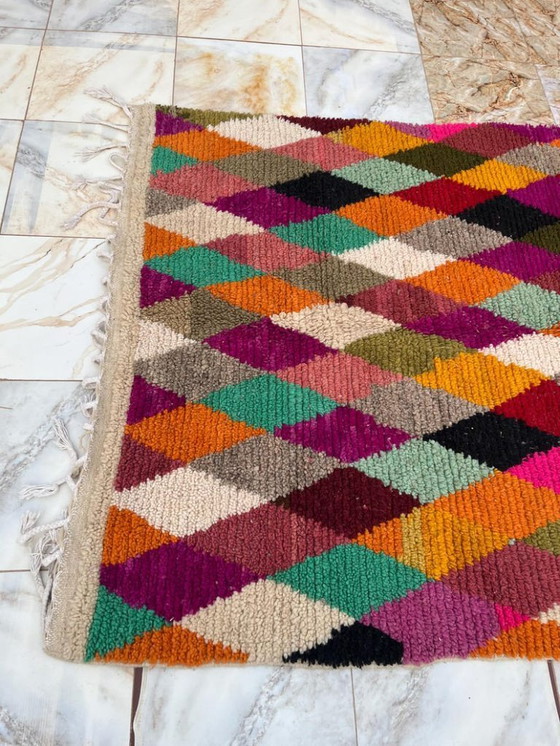 Image 1 of Tapis berbères multicolores en laine 200cmx150cm