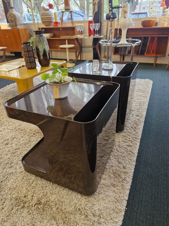 Image 1 of Mesitas auxiliares móviles de la era espacial "Juego" Marcello Siard