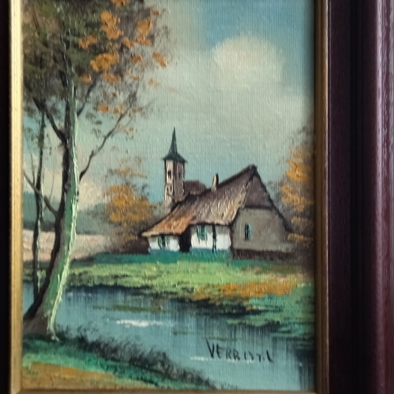 Image 1 of 2 tableaux Paysage flamand par Luc Verbist