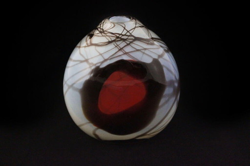 Vase russe en verre opalin par Chouchkanov Ludmilla et Dimitri Chouchkanov, 1970