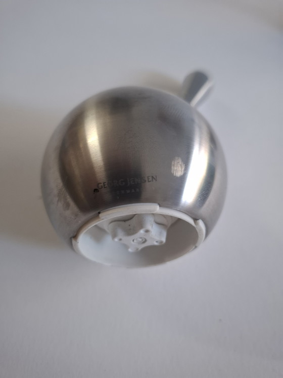 Image 1 of Salt and pepper set. 'Twist' Georg Jensen.