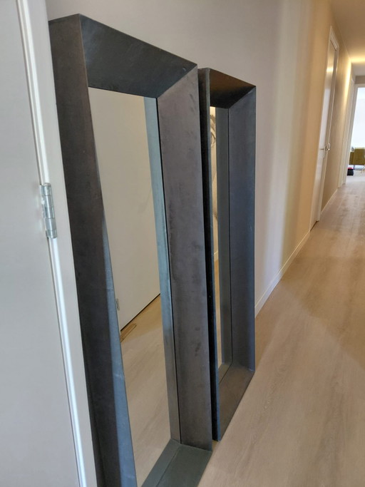 Twwe spiegels met loden lijst – Metal, Glass (photo 2 of 6)