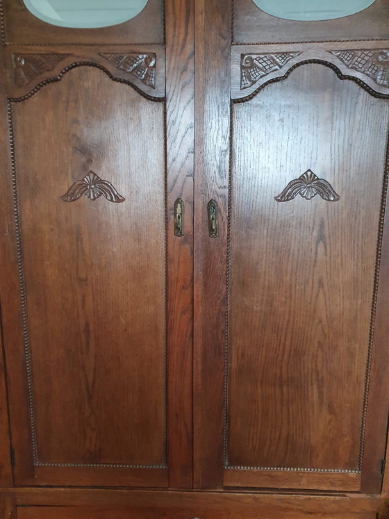 Beautiful Oak Linen Cabinet – Storage cabinet, Wood (photo 3 of 6)
