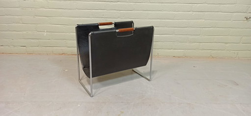 Brabantia vintage leren tijdschriftenrek