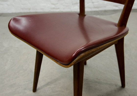 Image 1 of Set of Four ‘Quattro Colori’ Teak and Leatherette Dining Chairs in Style of Cees Braakman. The Netherlands, 1960s.