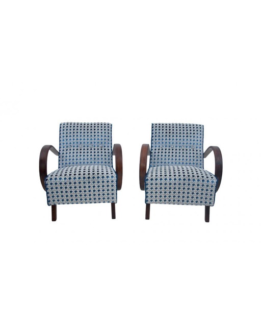 Paire de fauteuils Art déco des années 1930. Fauteuils conçus par J. Halabala.