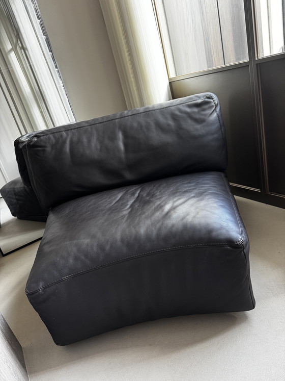 Image 1 of Leolux vintage brown leather fauteuil 