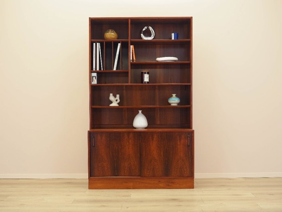 Image 1 of Boekenkast van palissanderhout, Deens ontwerp, jaren 70, vervaardigd door Hundevad.