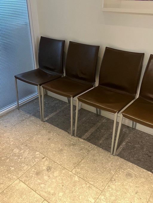 6x Zanotta Lia chairs - Roberto Barbieri 1999