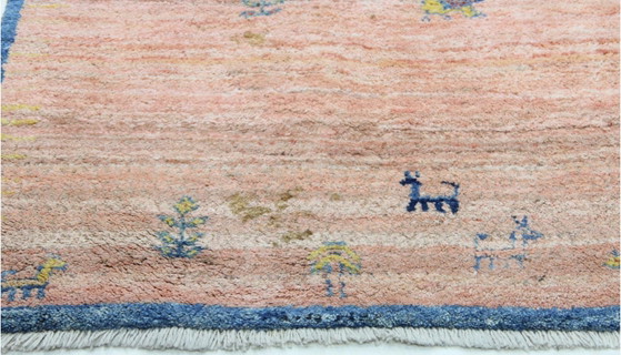 Image 1 of Tapis Gabbeh persan moderne original en laine, 153 x 119 cm, excellent état.