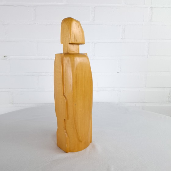 Image 1 of sculpture abstraite vintage en bois