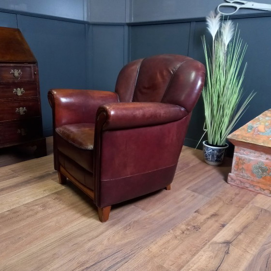 Image 1 of poltrona club in pelle di pecora