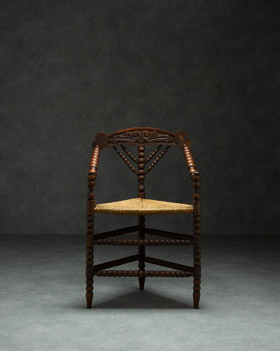 Image 1 of triangular century bobbin chair