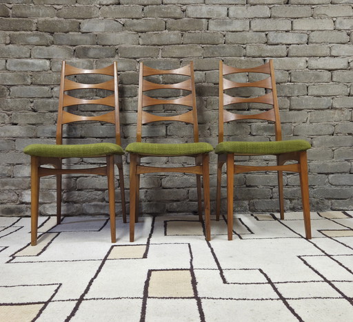 Set de 3 chaises scandinaves 1960