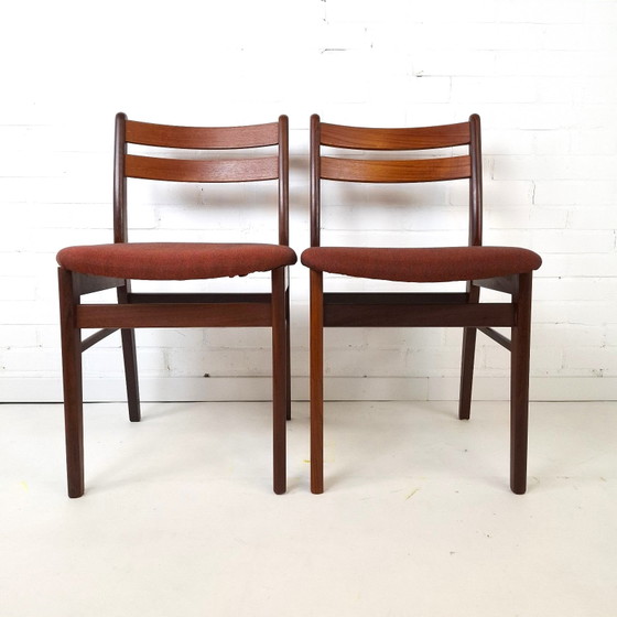 Image 1 of Lot de 6 chaises de salle à manger vintage, design danois des années 1970
