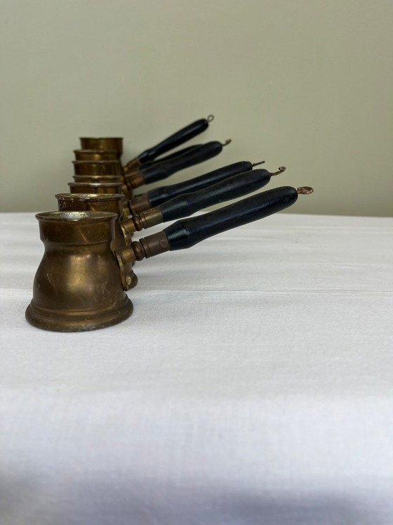 Ensemble de cezves / cafetières orientales vintage – Accessoires de cuisine, Bois, Laiton (photo 8 of 11)