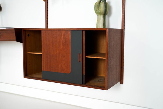 Image 1 of Teak modular shelving unit, Danish design, 1960s, manufactured by Hansen & Guldborg