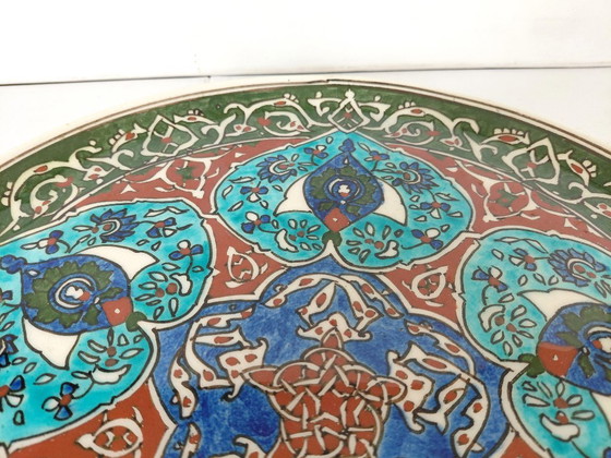 Piatto da parete in ceramica turca, Kütahya (Özen Çini) Vintage anni '70 – Decorazioni murali (photo 10 of 13)