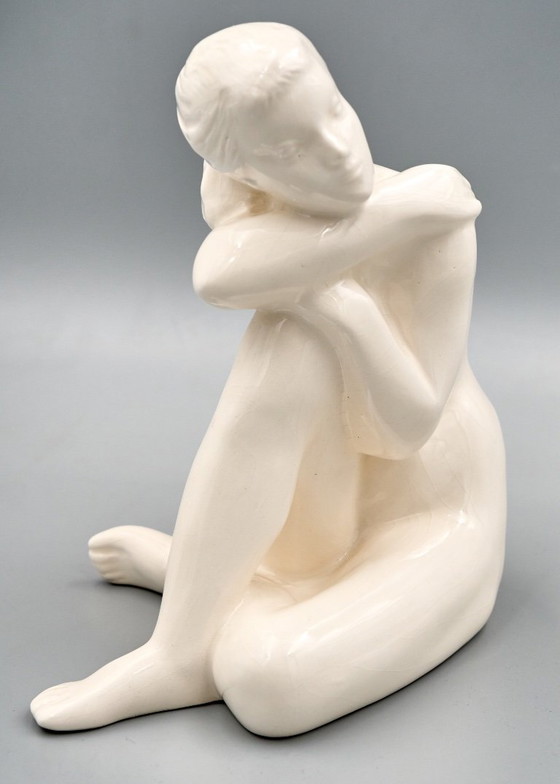 Figura femminile in ceramica, Jihokera Bechyně, anni '60 Cecoslovacchia – Sculture (photo 7 of 10)