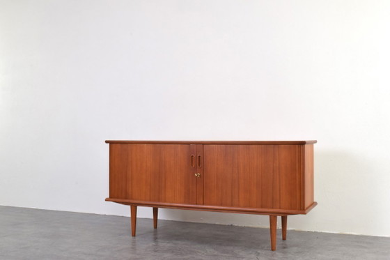 Image 1 of Mid-Century Danish Teak Tambour Sideboard, 1960s