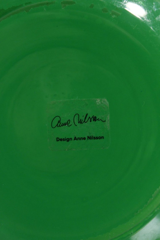 Image 1 of Solstråle vase Ikea vintage design Anne Nilsson 2011 green model