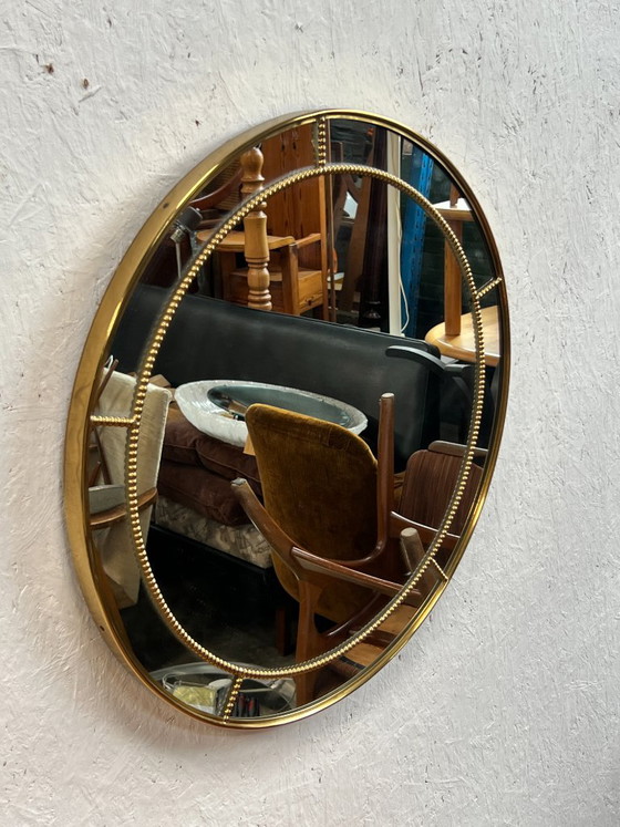Miroir rond vintage en laiton, style Hollywood Regency – Brass (photo 7 of 10)