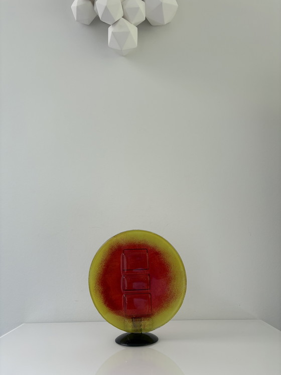 Image 1 of Vintage 1960’s Glassculptuur Brandende Zon