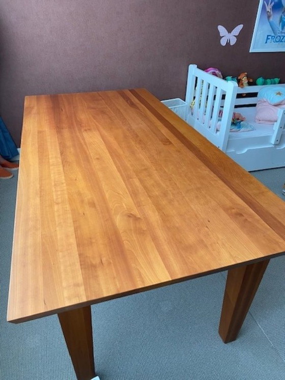 Image 1 of Cherry wood dining/study table 100 x 200 cm
