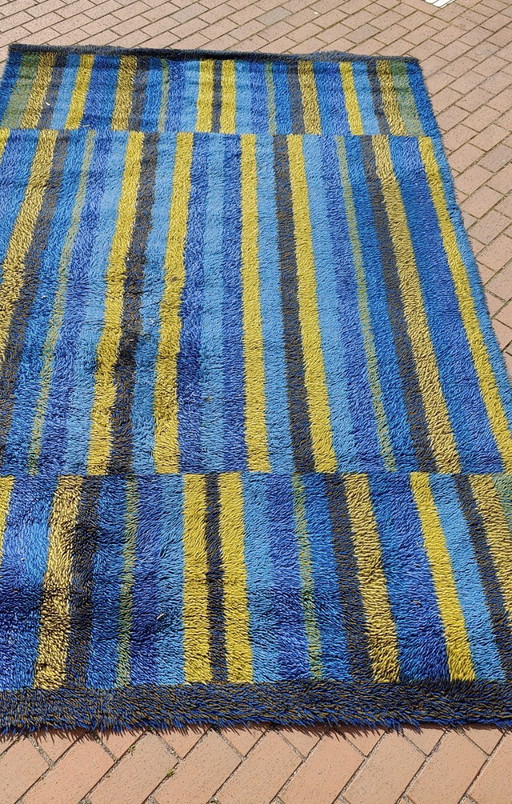 schwedischer Teppich, zugeschrieben von Rya, 70er Jahre