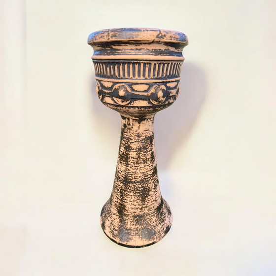 Image 1 of Vaso per fiori in ceramica/Stele per fiori Ruwel-Werke di metà secolo, realizzato nella Germania occidentale negli anni &#39;60 