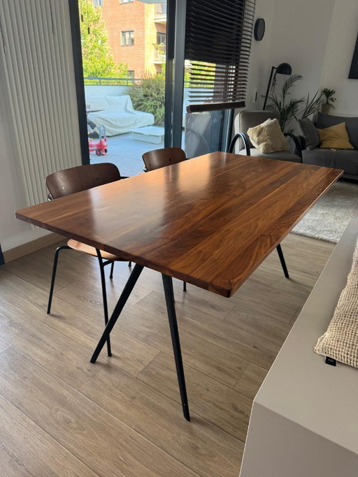 Pilma Solid Wood Dining Table - Industrial Design