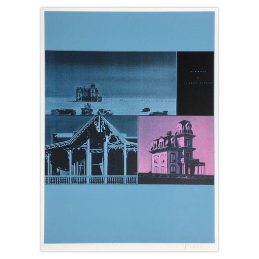 Jacques Monory Signed Screenprint Bicentennial Kit - USA 76 - 02 (Homage to Edwa – lithos zeefdrukken, Paper (photo 2 of 5)