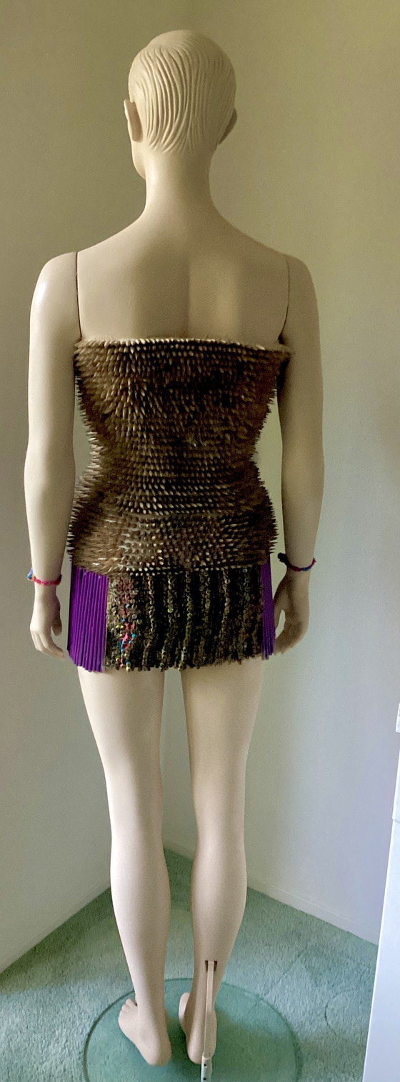 Image 1 of Beautiful doll covered with 6,000 pieces of pencil