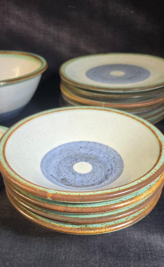 Image 1 of Vintage keramieken servies van La Roue Vallauris - jaren 60/70