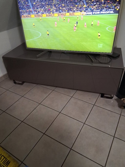 Original Joop! TV-Lowboard-Lavabraun Hochglanz und Chromkufen