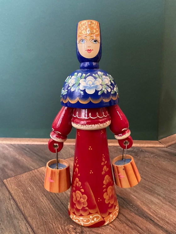 Image 1 of Bambole russe in legno/figure popolari, dipinte a mano e firmate (vintage)