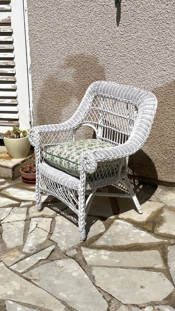Image 1 of Vintage Rattan Kids Armchair