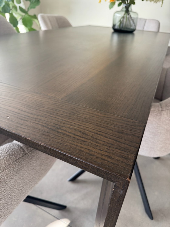 Mesa de comedor extensible de nogal – Mesas de comedor, Metal, Madera (photo 5 of 8)