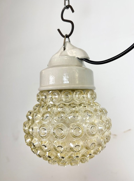 Image 1 of Vintage witte porseleinen hanglamp, jaren 70
