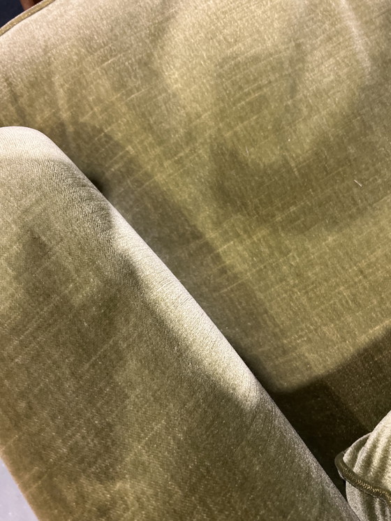 Image 1 of Vintage toad sofa in khaki green velvet