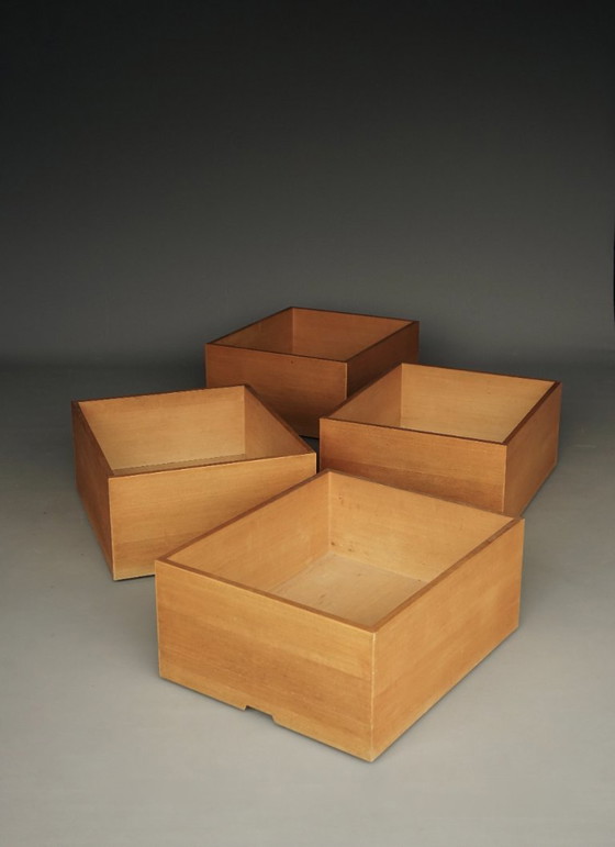 Image 1 of Storage Boxes in solid beech wood by Wim den Boon, 1967