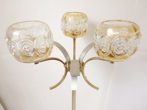 Image 1 of STAANDE LAMP 1970 3 LAMPEN VINTAGE DESIGN JAREN 70 FUNKY RETRO POP SPACE AGE STAANDE LAMP