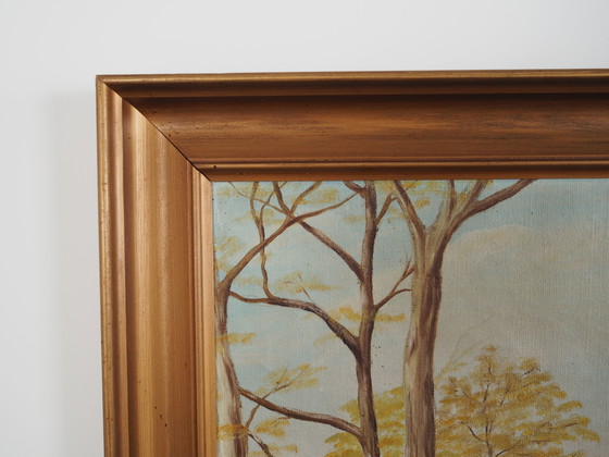 Image 1 of Peinture "Deux bouleaux près de l'étang", design scandinave, années 1970