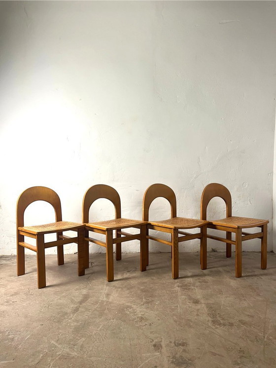 Image 1 of Set of four Arcadia cane chairs by Tagliabue di Cascina Armata, 1970-80