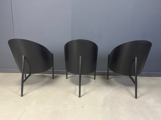 Image 1 of Set di 3 sedie vintage Pratfall di Philippe Starck per Driade, 1982