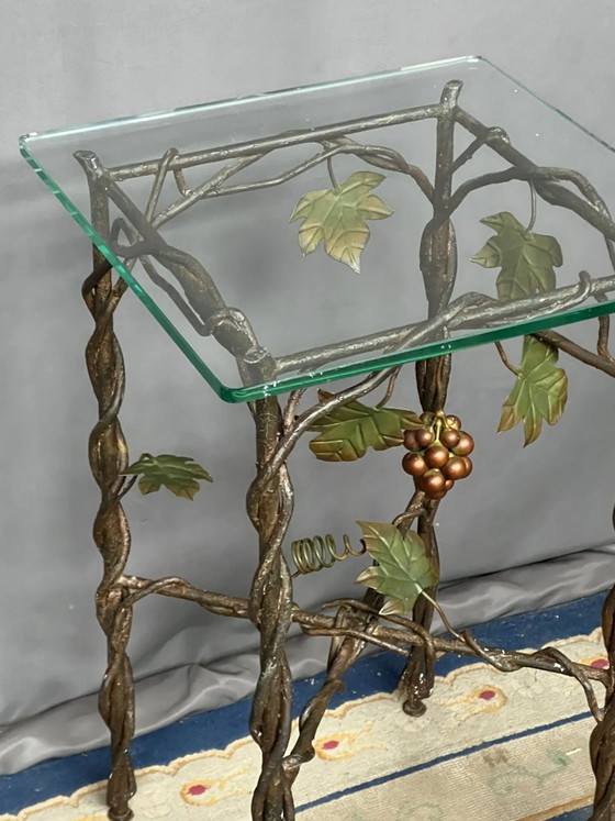 Table Art nouveau. Fer forgé, verre. – Tables basses, Iron, Glass (photo 5 of 6)