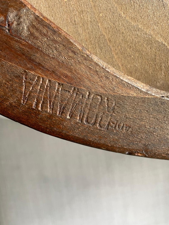 Image 1 of Set di 3 sedie da caffè Thonet originali con sgabello abbinato