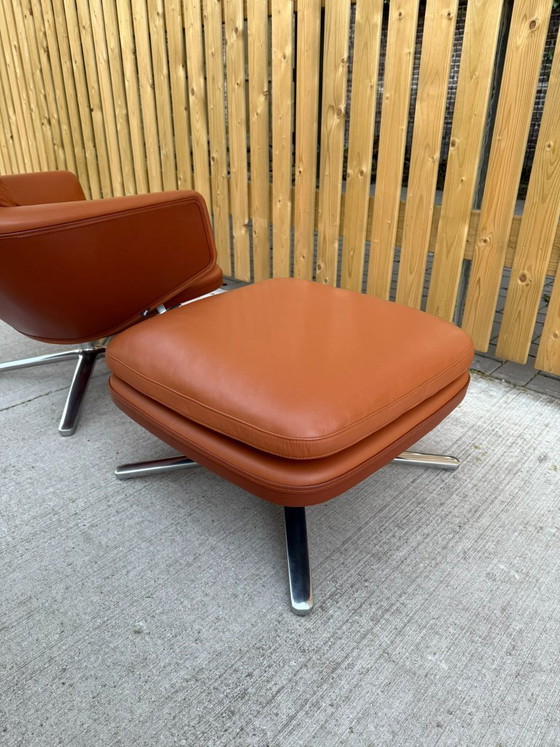 Image 1 of Vitra Grand Relax armchair with ottoman in cognac leather