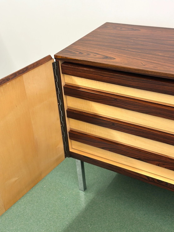 Rosewood Sideboard, Germany, 1960s, Chrome, Mid Century Modern (photo 4 of 10)
